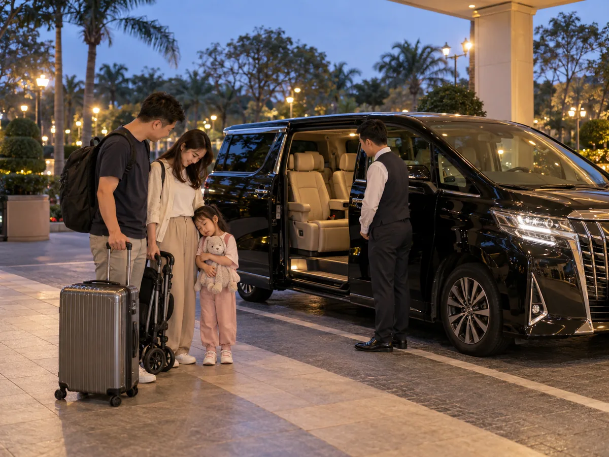 家庭及行李準備 Alphard 接送