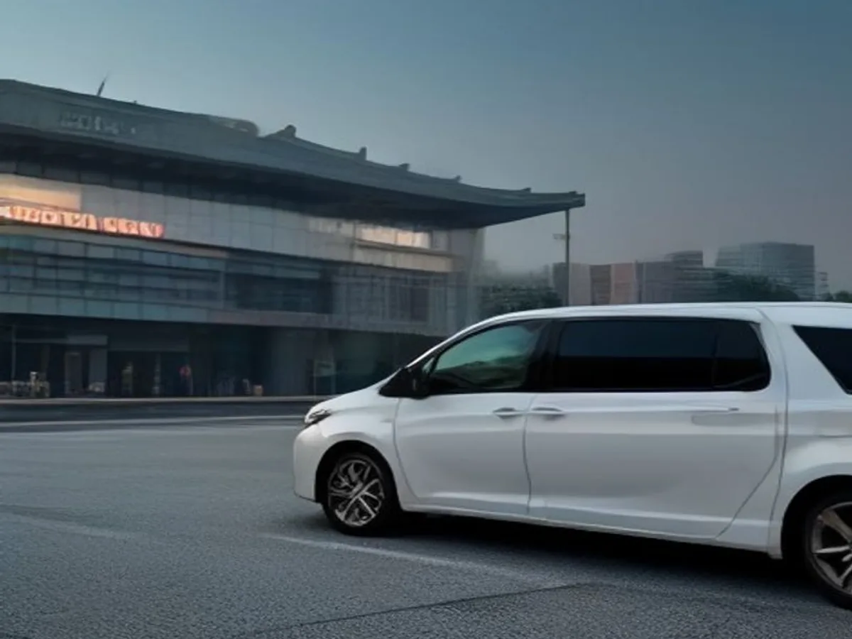 羅湖口岸商圈附近等候的白色跨境 Alphard