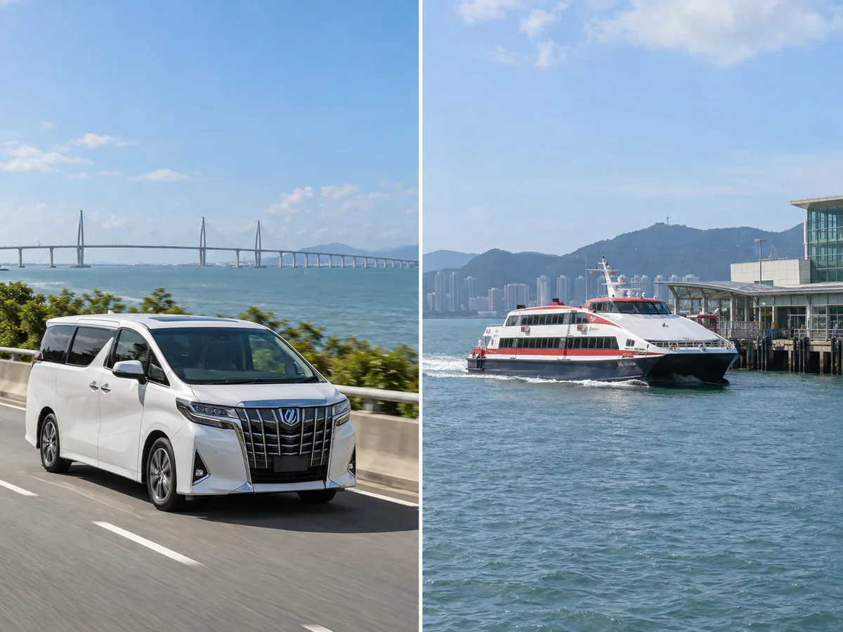 Passenger ferry and private car travel choices